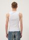 White fitted ribbed stretch-cotton tank top_3