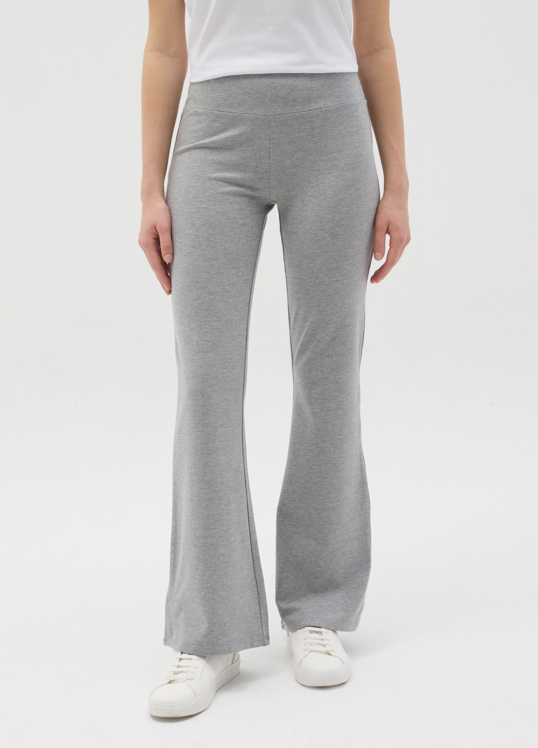 Essential flare-fit stretch cotton leggings