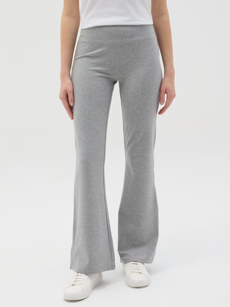 Essential flare-fit stretch cotton leggings_1