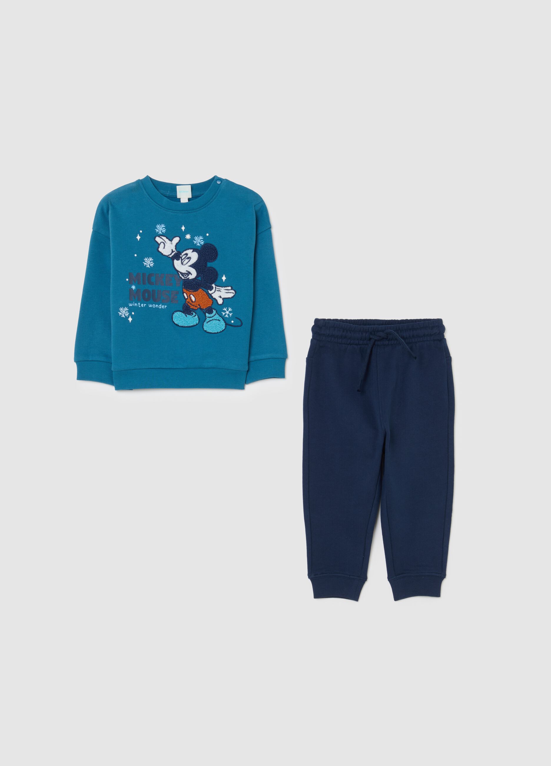 Kids' blue cotton tracksuit regular fit