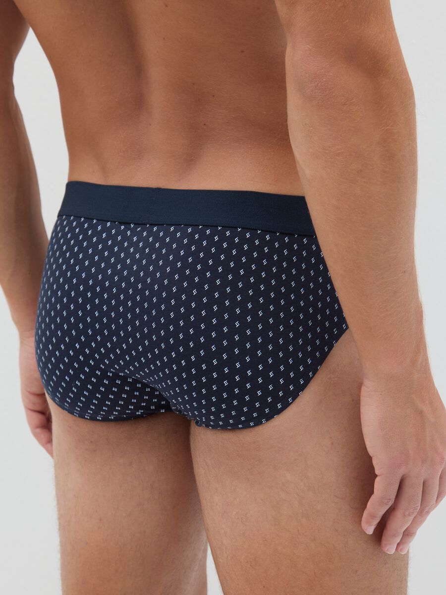 Blue Stretch Cotton Tripack Briefs_2