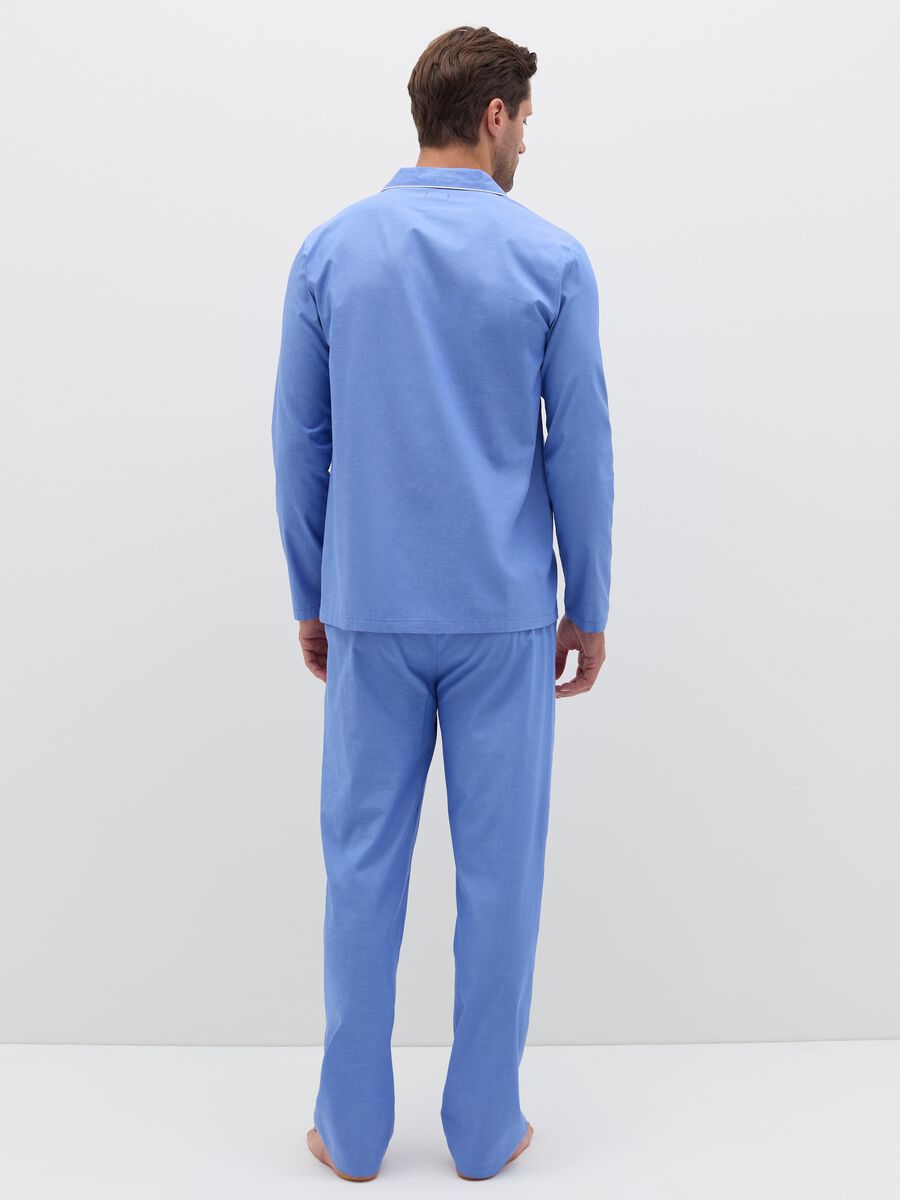 Long pyjama top with contrasting piping_3