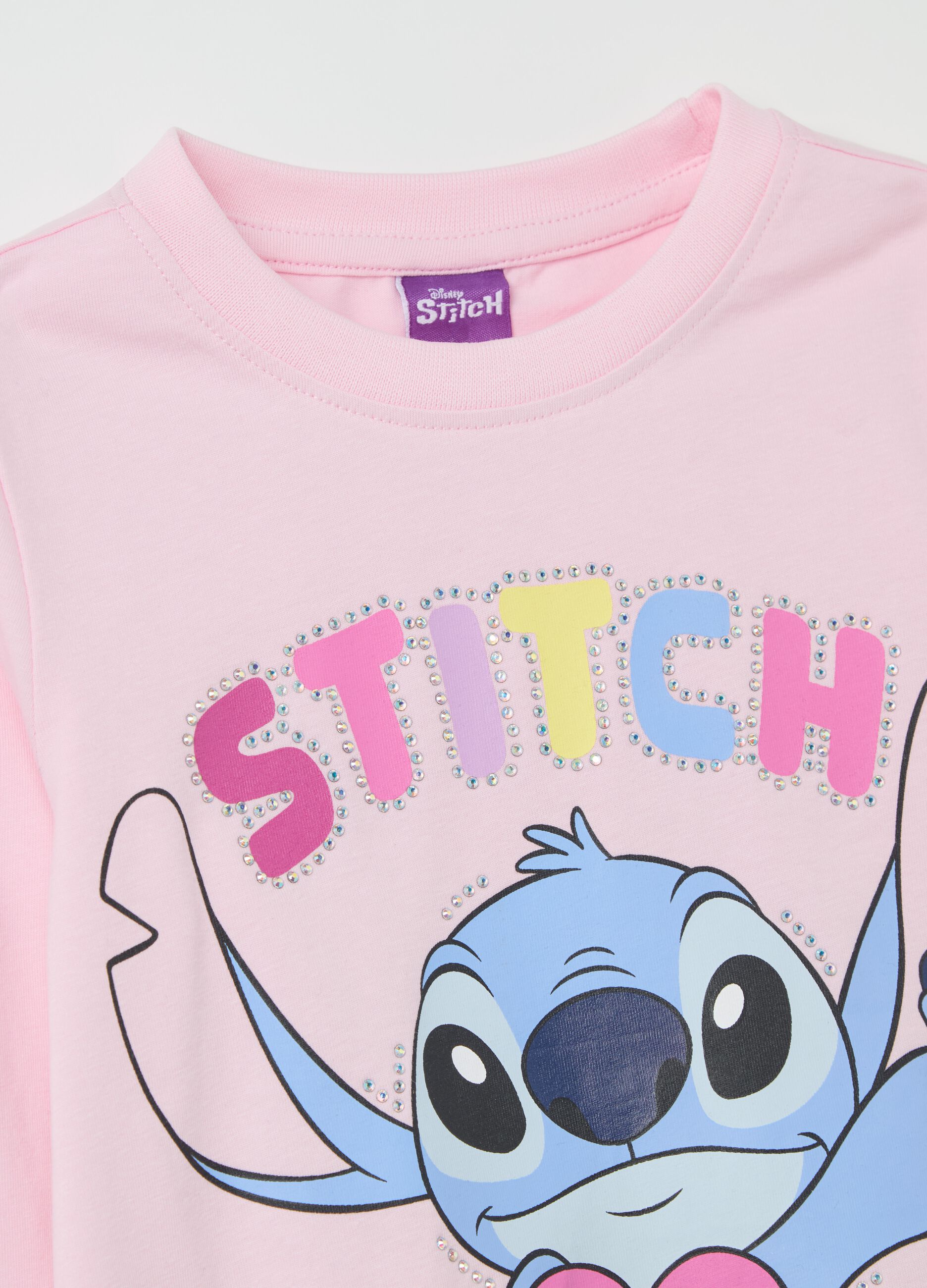 Long-sleeved T-shirt with Stitch print