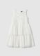 White pure cotton dress regular fit for girls_0