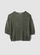 Green open-knit floral regular-fit top_4