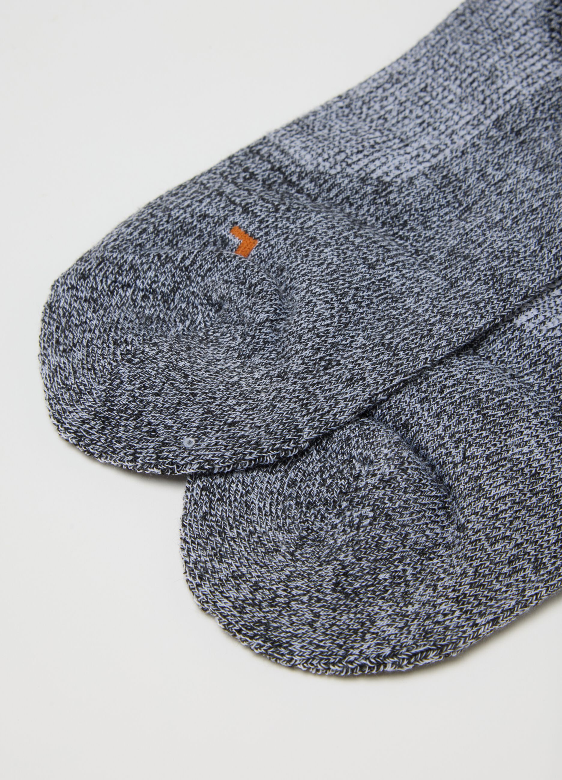 Two-pack of sports socks in multicolor stretch fabric