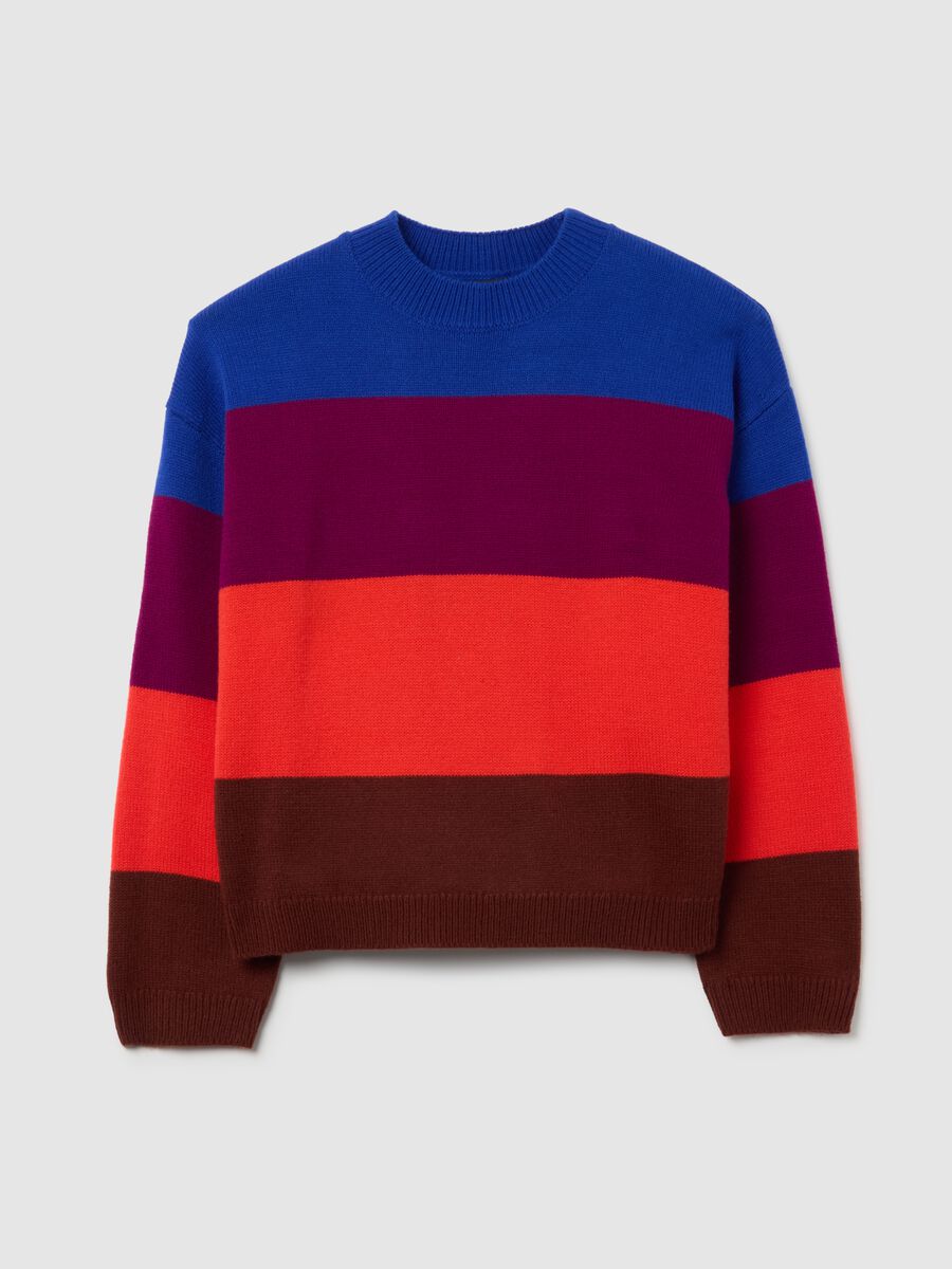 Multicolour Striped Regular Fit Jumper_4