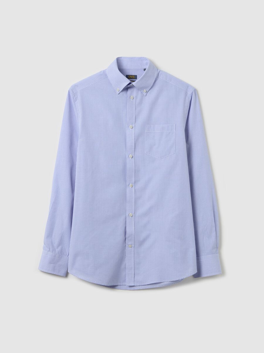 Regular-fit, easy-iron shirt with micro checks_4