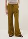 Yellow viscose and linen blend jogger trousers, relaxed fit_1