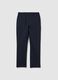 Pantaloni chino blu in misto cotone regular fit_4