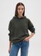 Green cotton blend regular fit hoodie_1