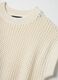 White cotton blend eyelet knit regular fit jumper_5