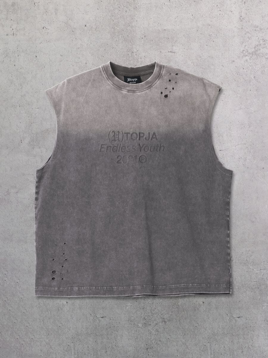 Sunfaded Distressed Tank Top Vintage Grey_5