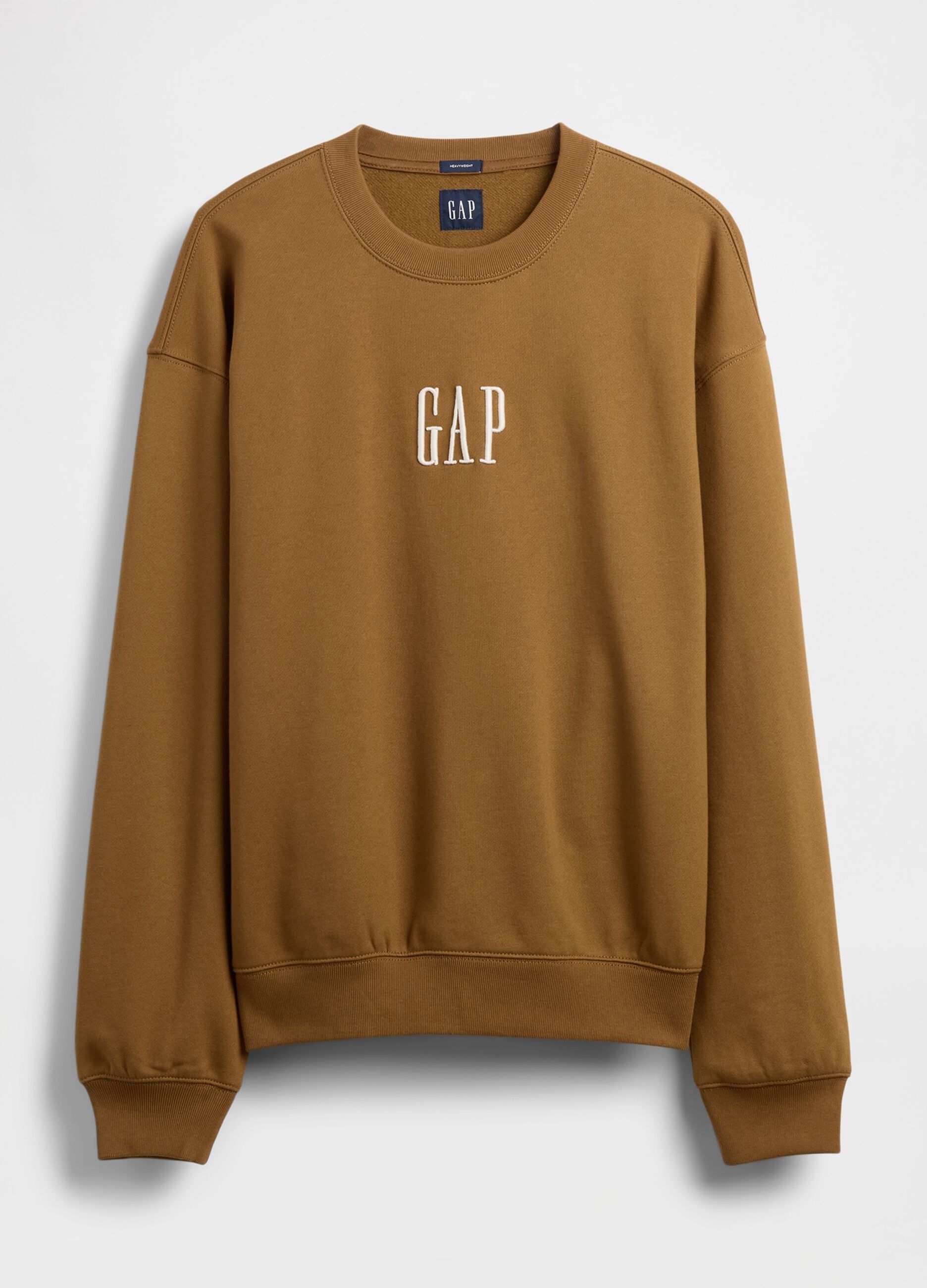 Brown crew neck sweatshirt in cotton blend