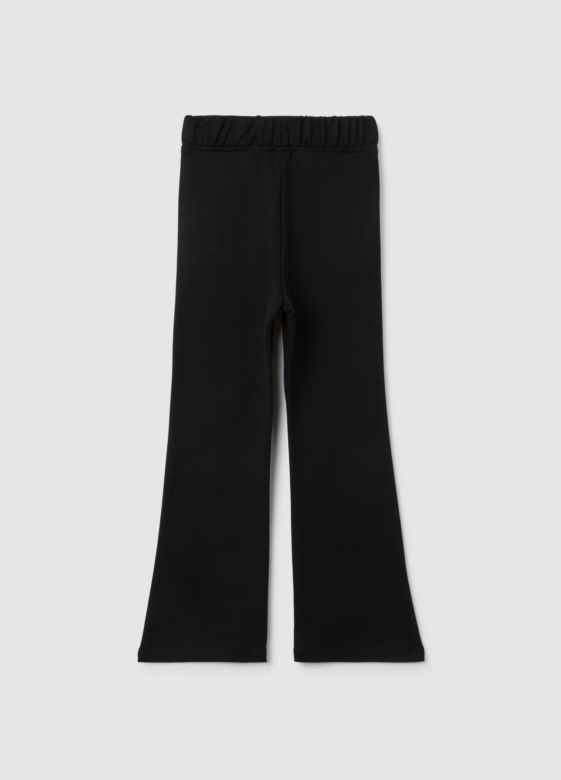 Girls' black flare leggings