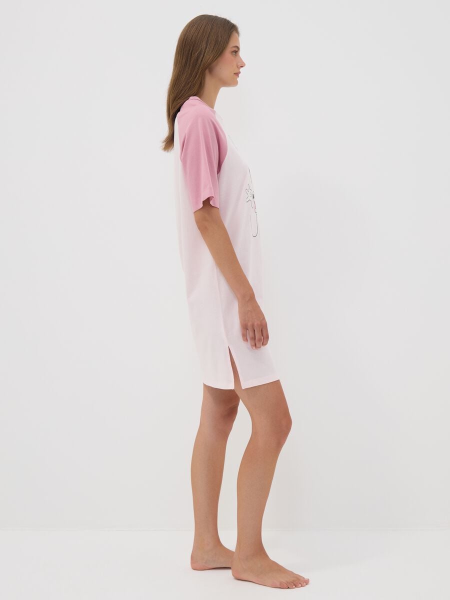 Pink pure organic cotton nightshirt with Minnie print_1