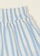 Sky Blue Pure Cotton Striped Trousers_1