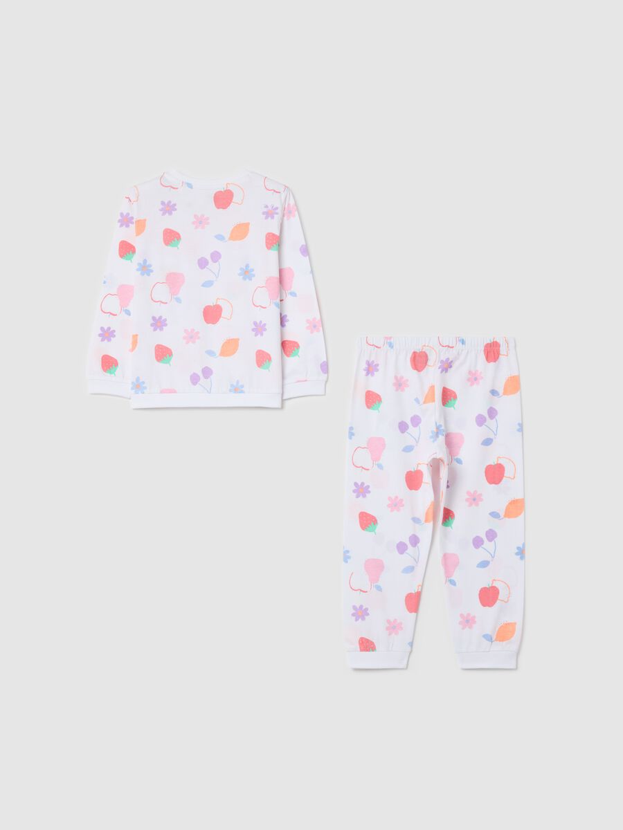 Cotton pyjamas with fruit print_1