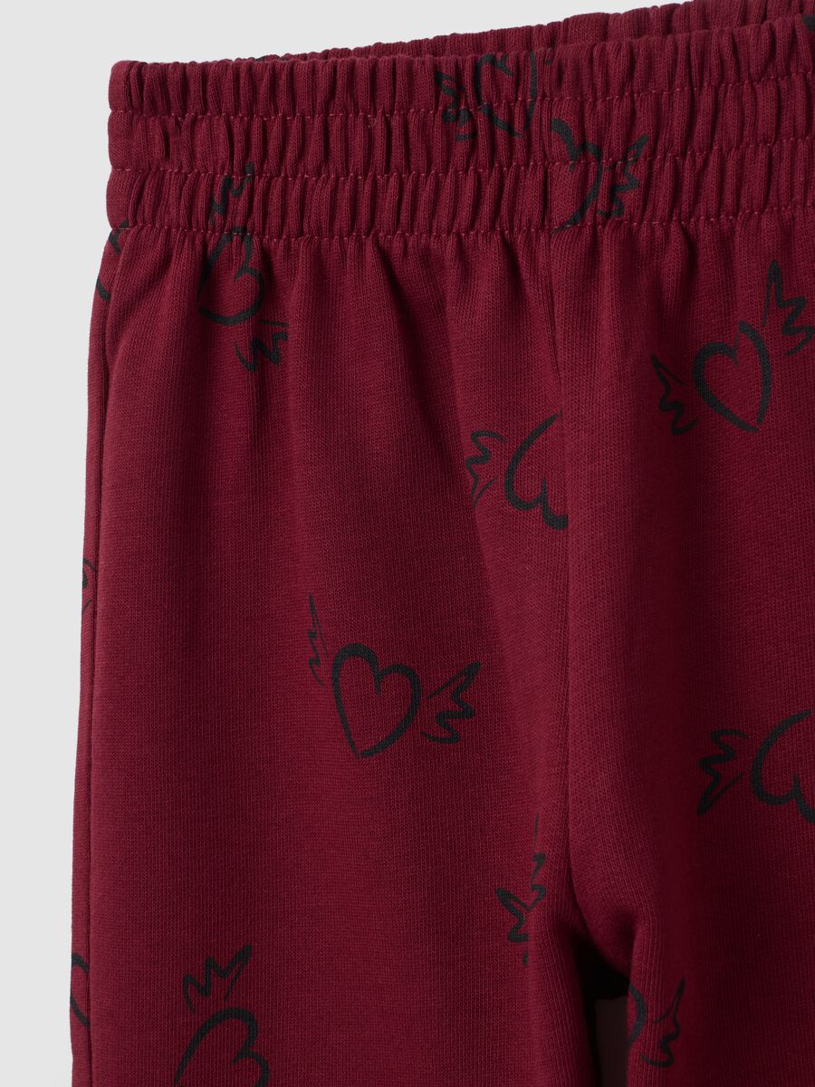 Pantaloni da bambina in puro cotone rossi regular fit_2