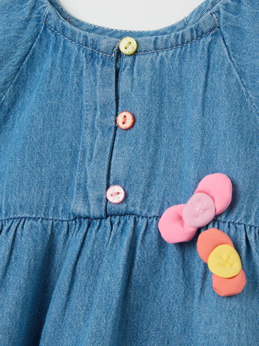Denim dress with bows_3