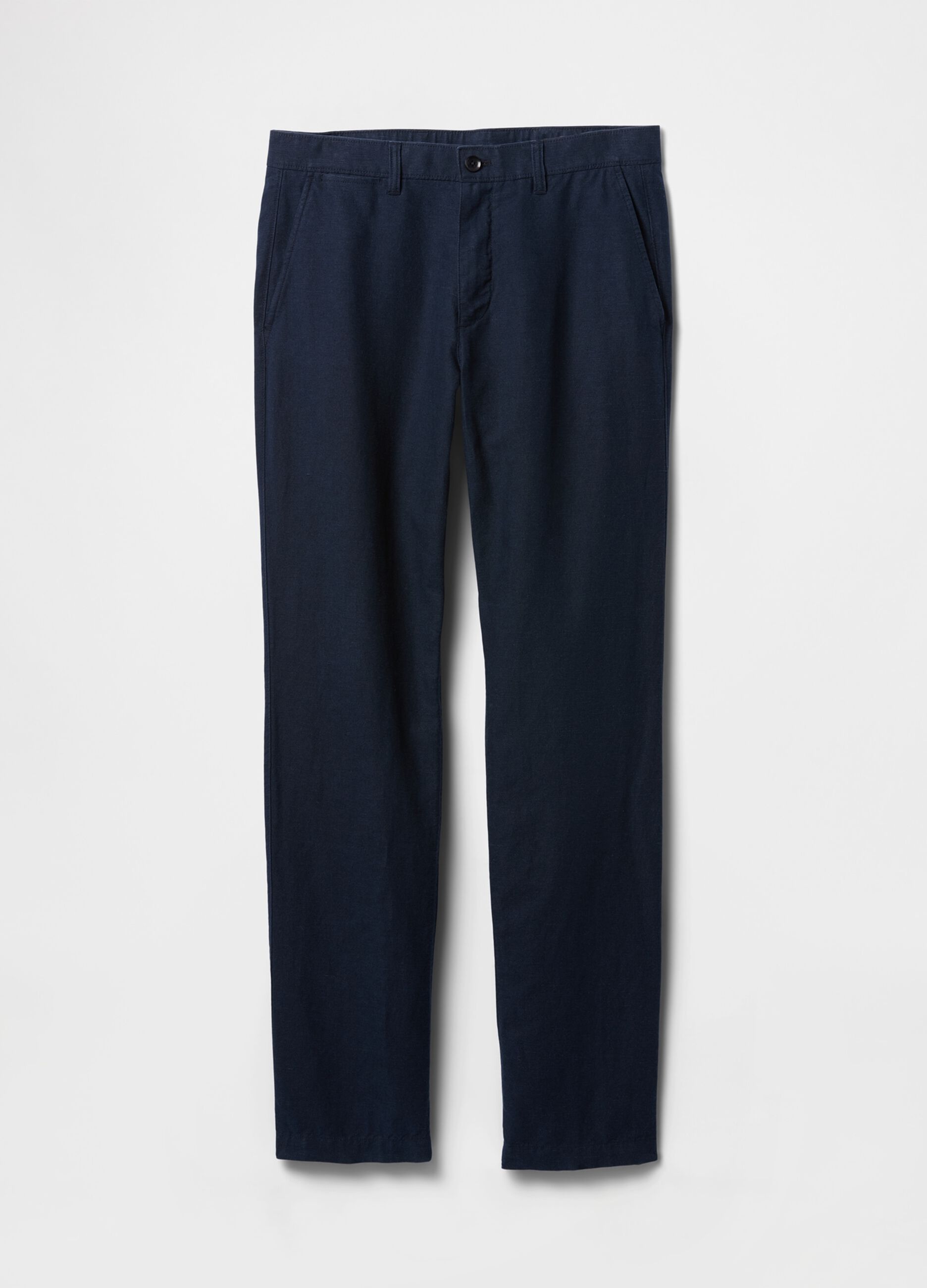 Gap Regular Blue Trousers in Linen and Cotton