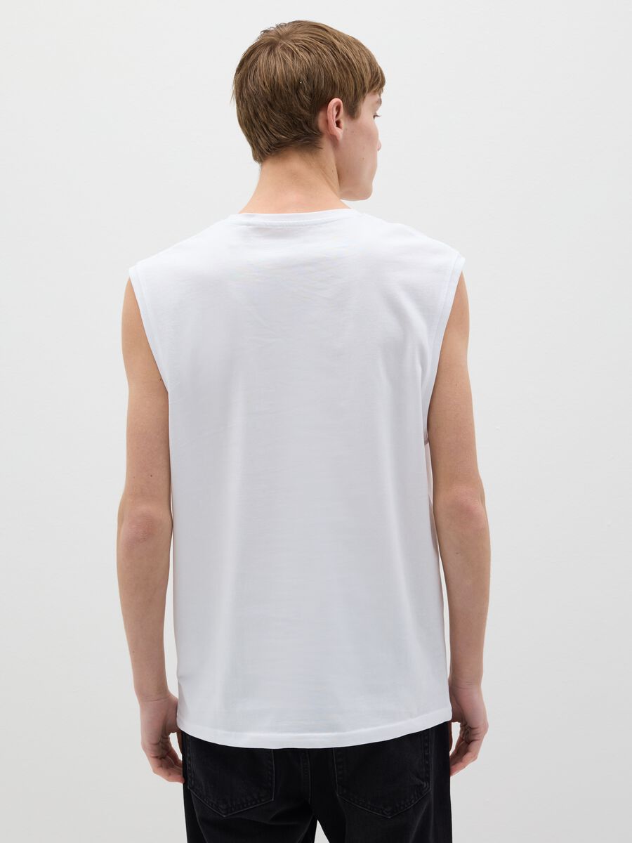 Cotton racerback vest with round neck_3