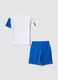 Blue and white pure cotton kids&rsquo; oversized-fit set with Sonic_1