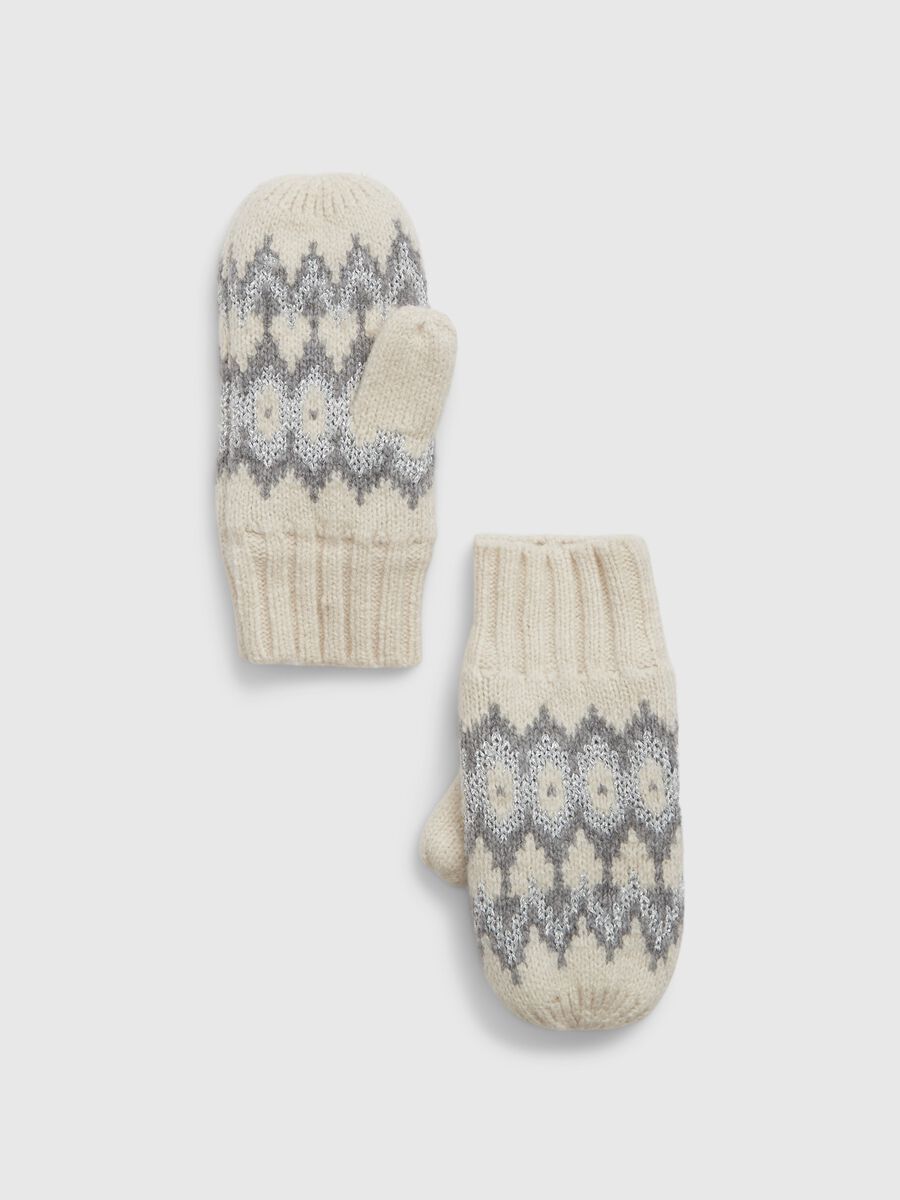 Mittens with jacquard design and lurex details_2