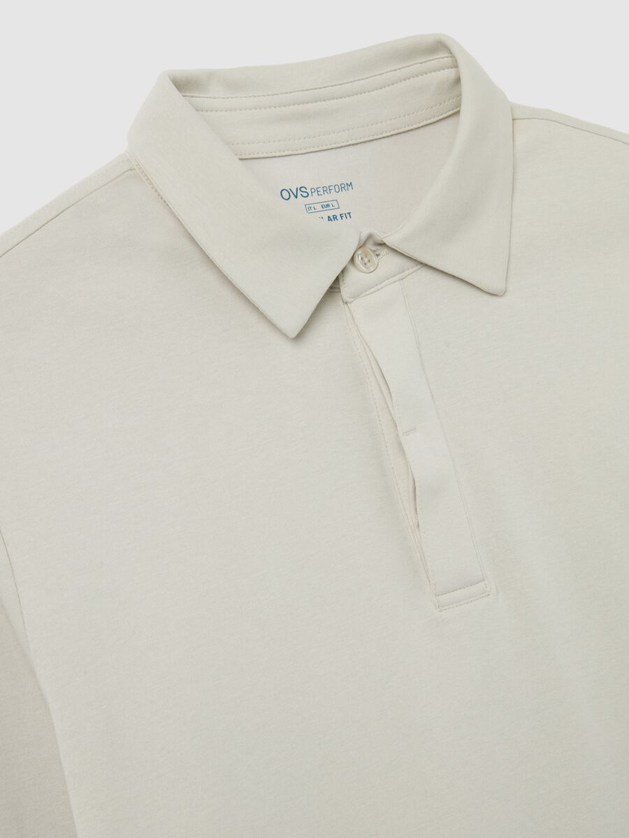 Polo in misto cotone beige regular fit_5