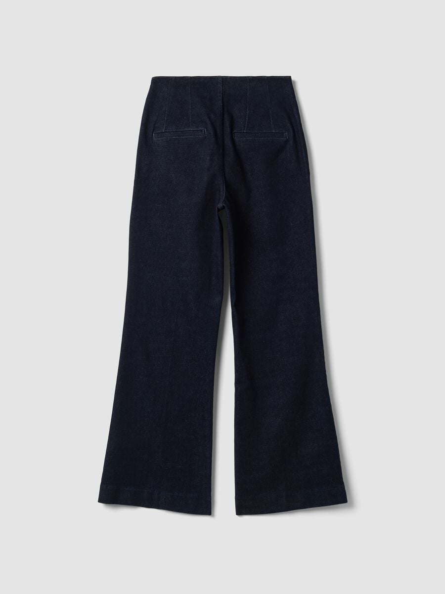 Jeans blu in cotone elasticizzato straight fit_2