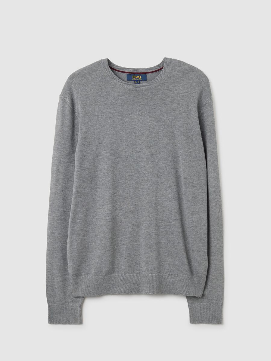 Grey viscose blend jumper regular fit_4