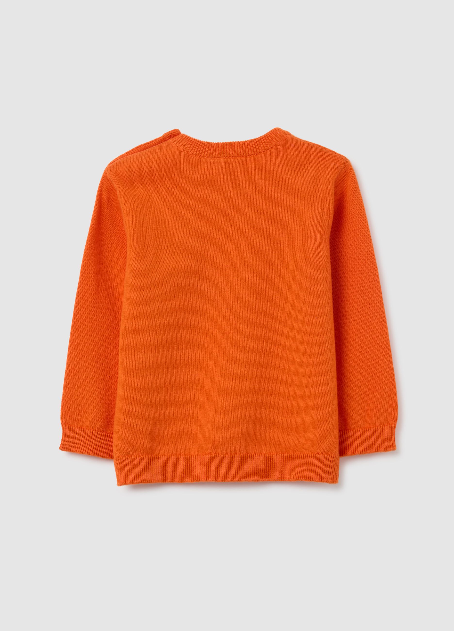 Orange Pure Cotton Baby Sweater