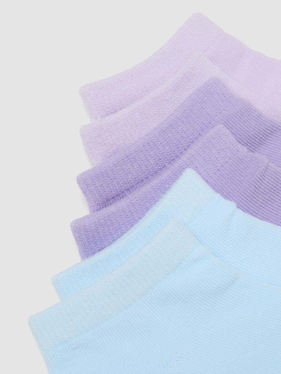 Girls&rsquo; multicolour short mixed-cotton socks multipack_2
