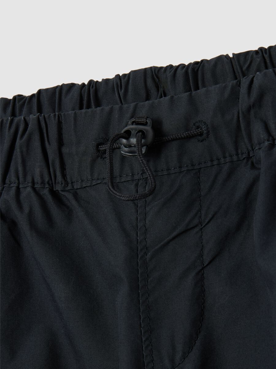 Cargo joggers in cotton with drawstring_1