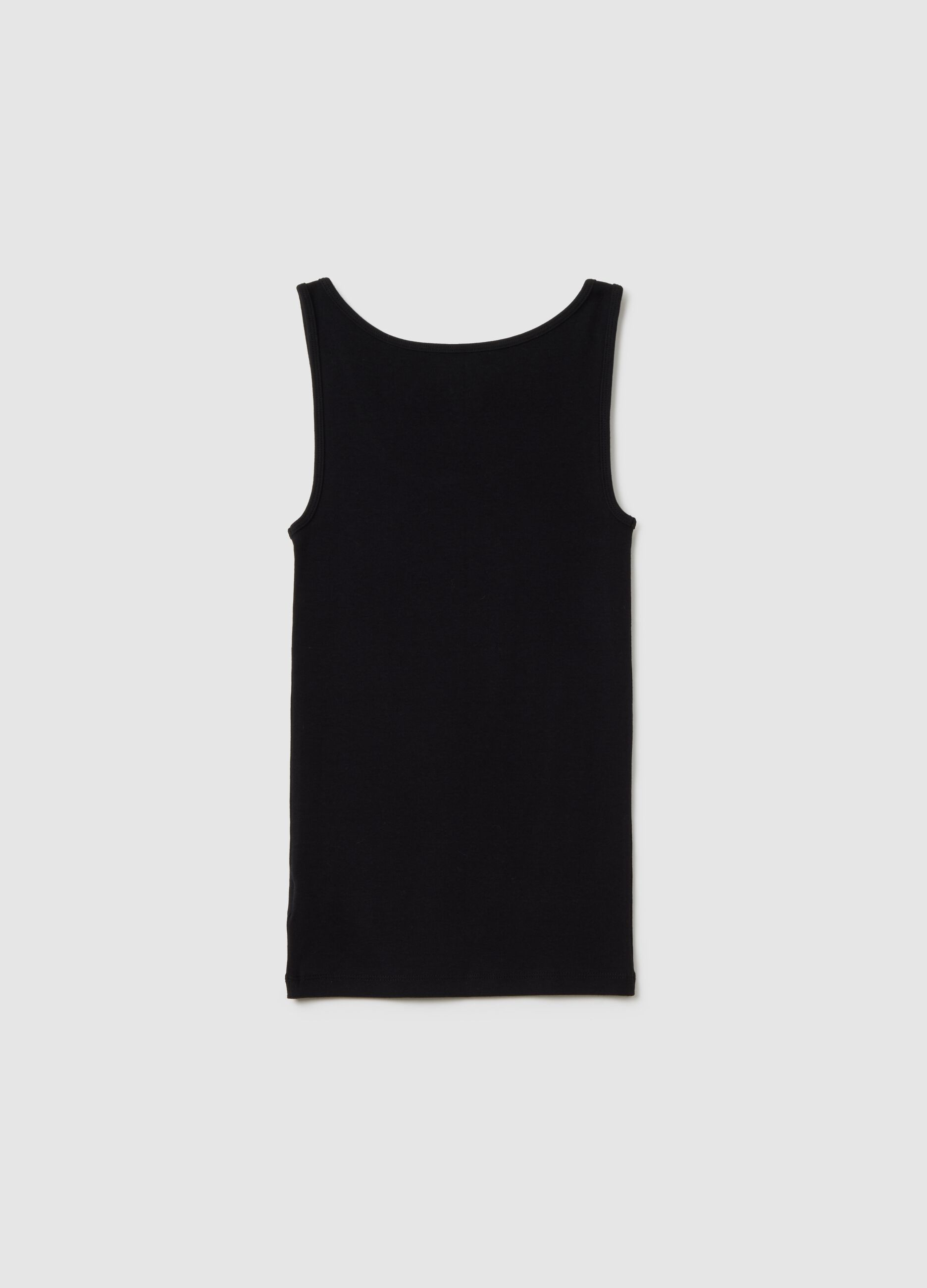 Tank top in cotone e modal stretch