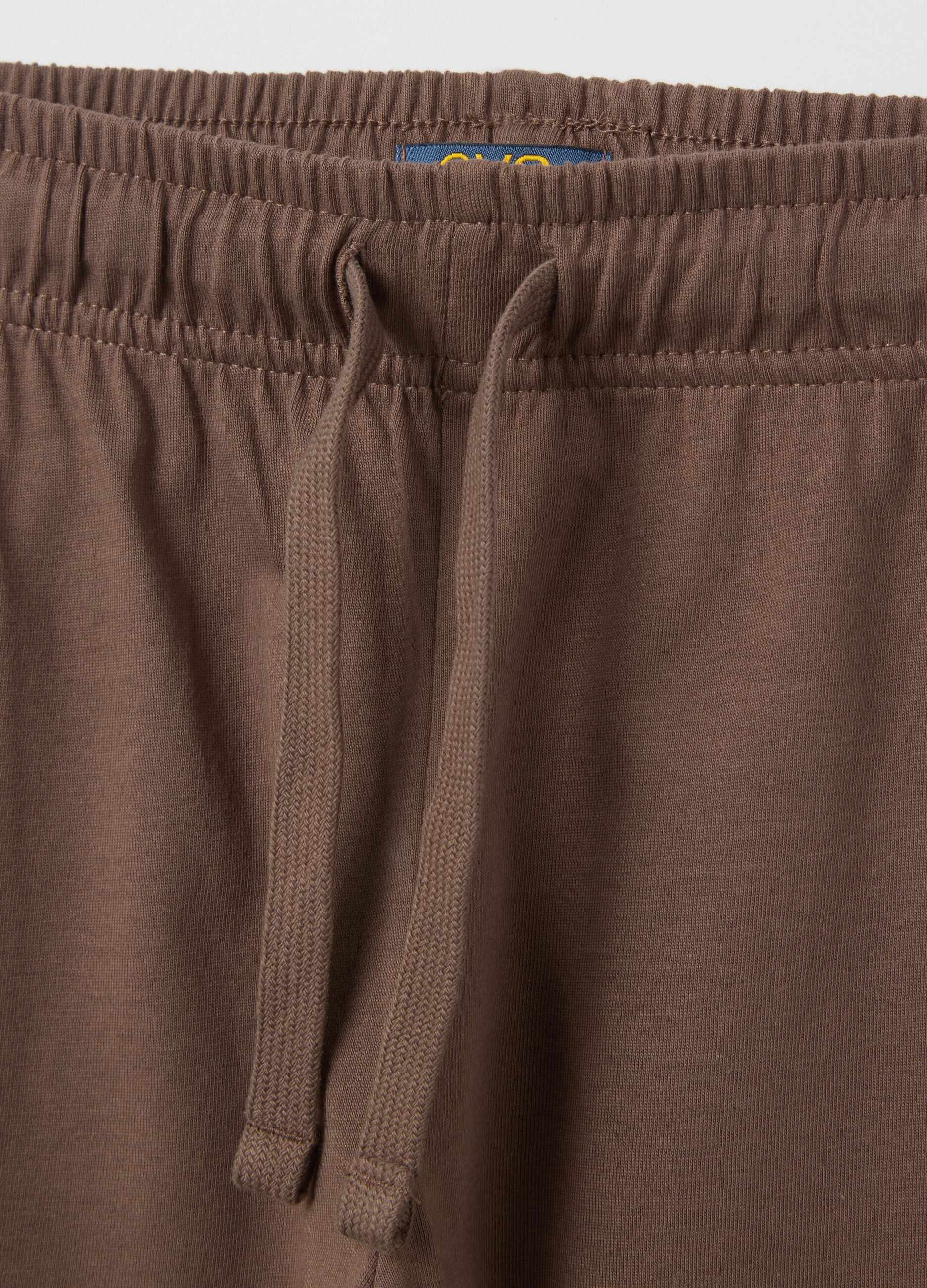 Brown shorts with Dino Adventures print in cotton