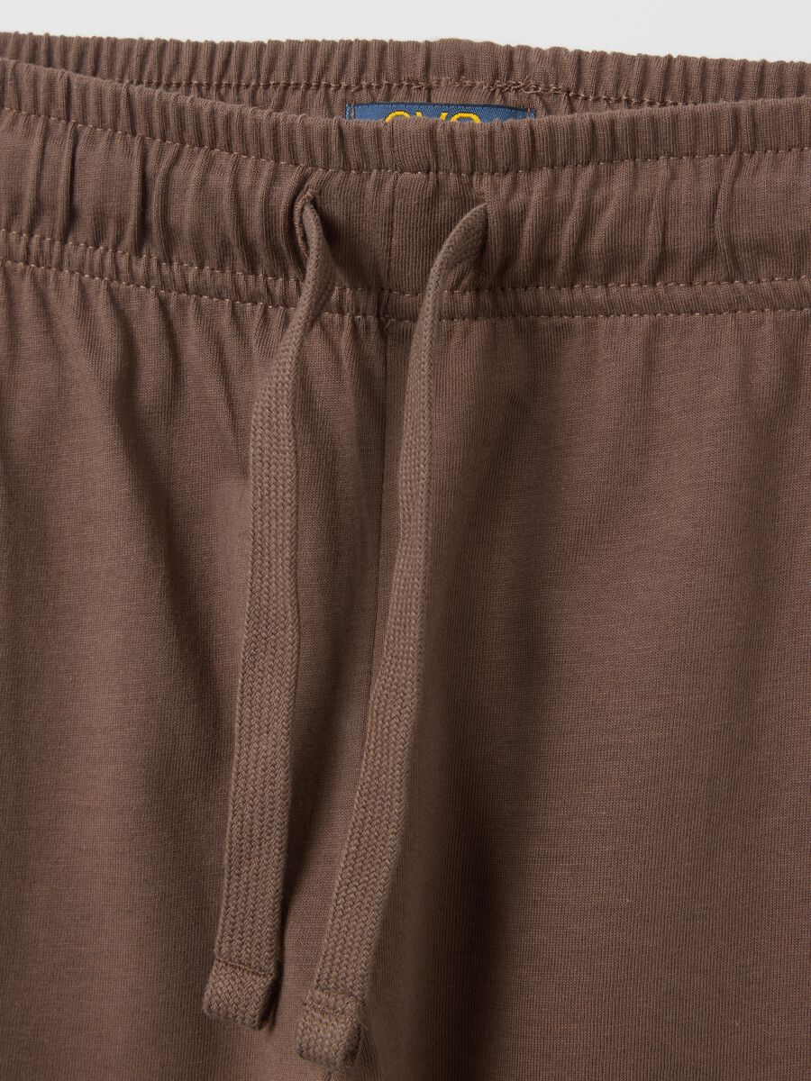 Brown shorts with Dino Adventures print in cotton_3