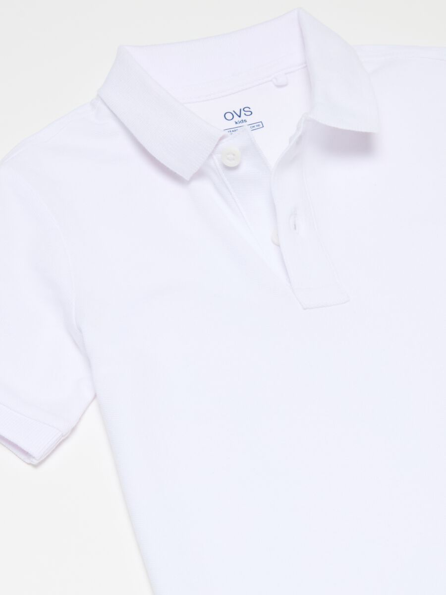 Solid colour cotton piquet polo shirt_2