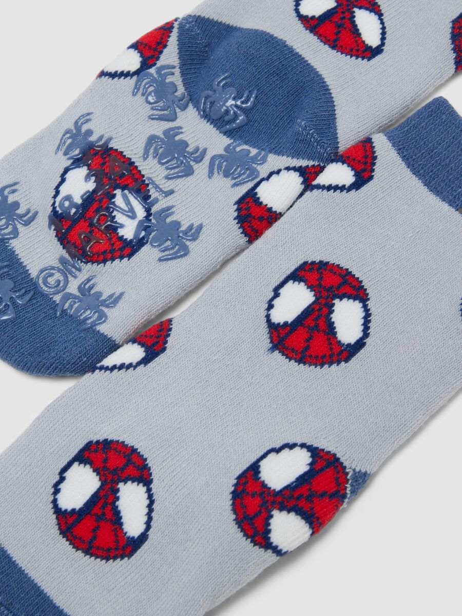 2-pack of blue organic cotton non-slip socks with Spidey print_2