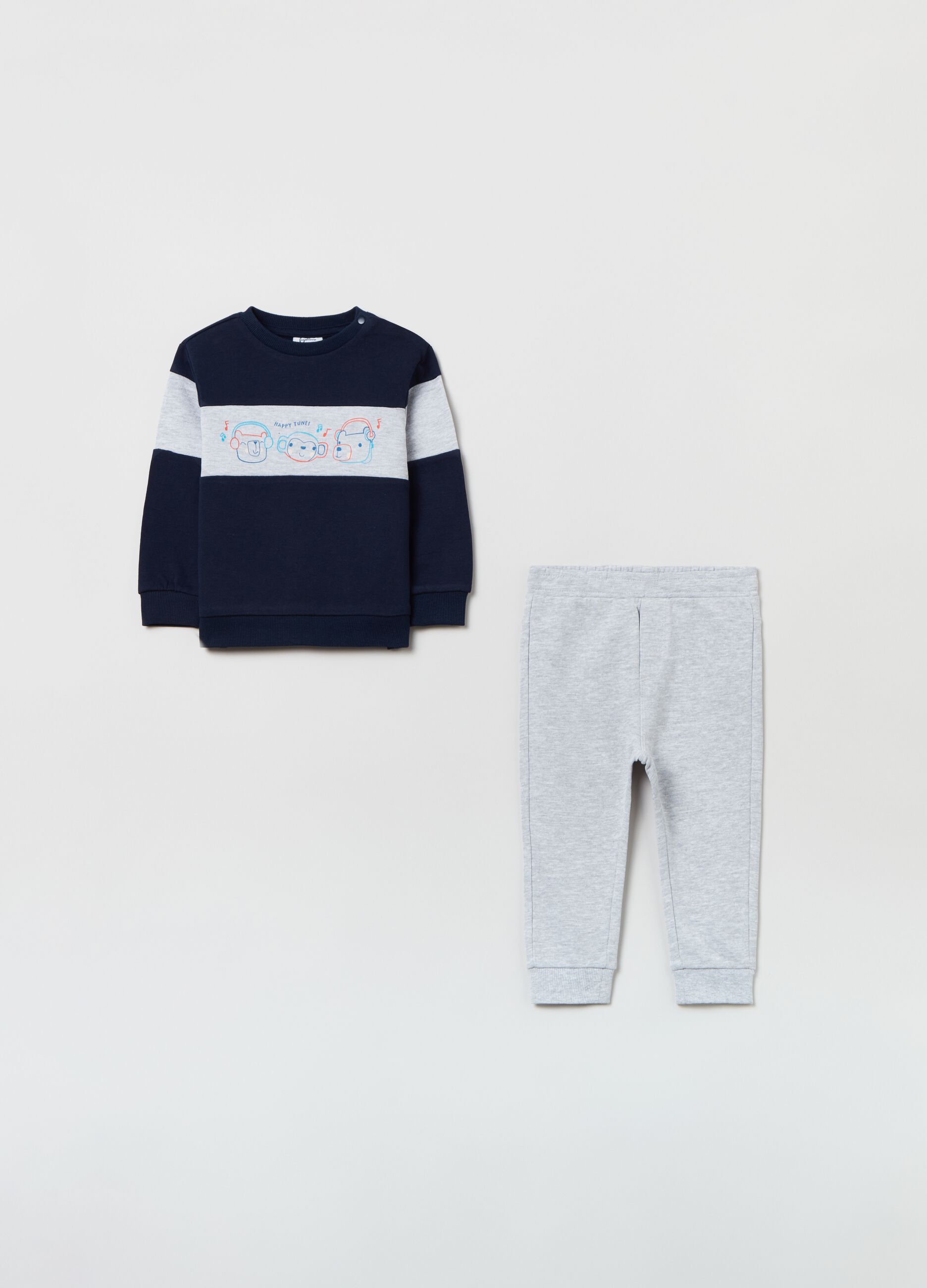 Jogging set in French Terry con stampa_0