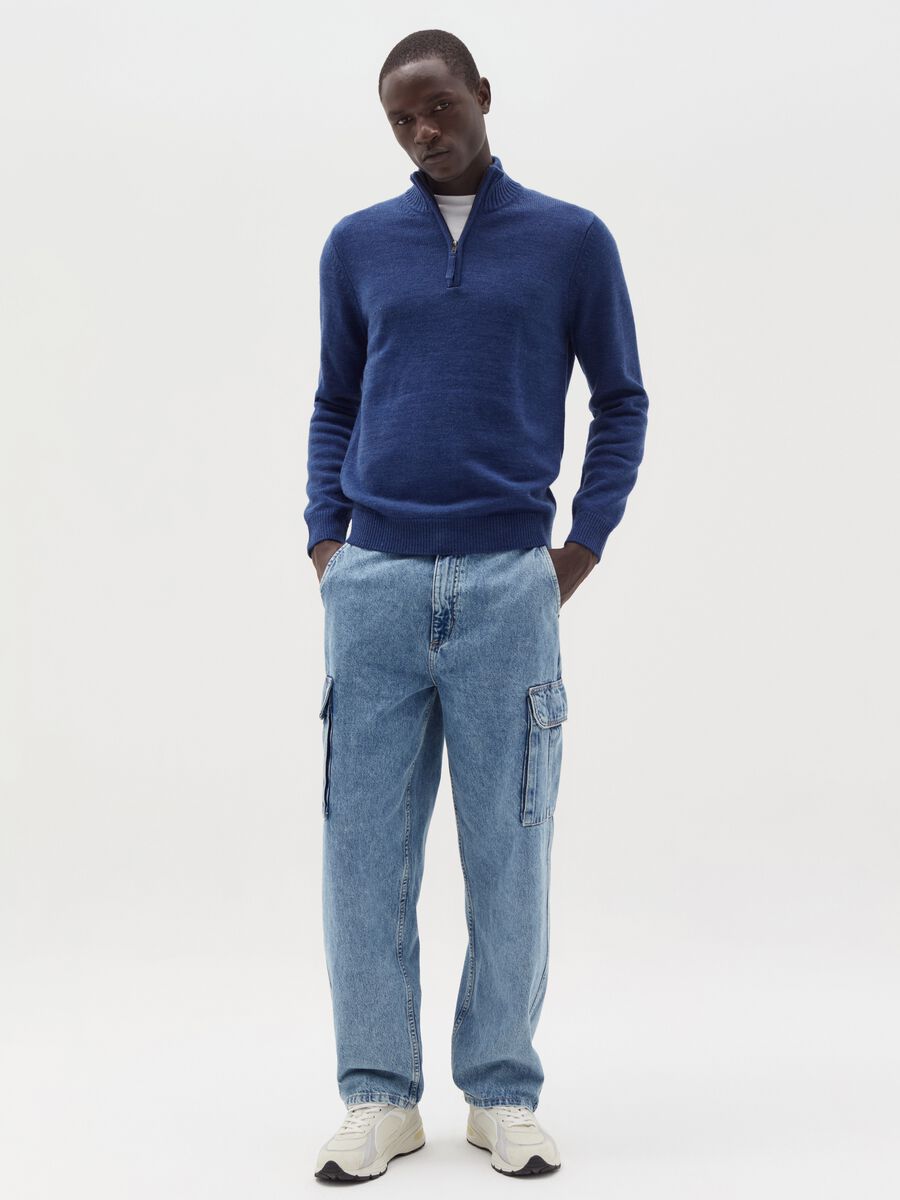 Pullover with half-zip neckline_1