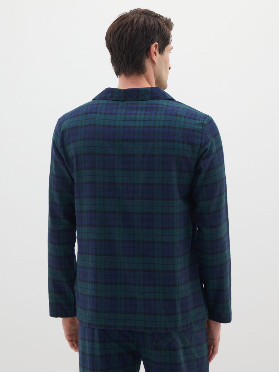 Pigiama in puro cotone multicolor regular fit a quadri_3