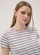 Regular-fit multicolour striped pure cotton short-sleeve T-shirt_0