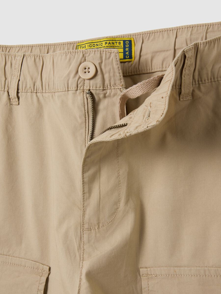 Men's green cotton regular fit shorts_5