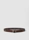 Brown Genuine Leather Studded Belt_0