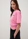 Pink short-sleeved pure cotton T-shirt_3