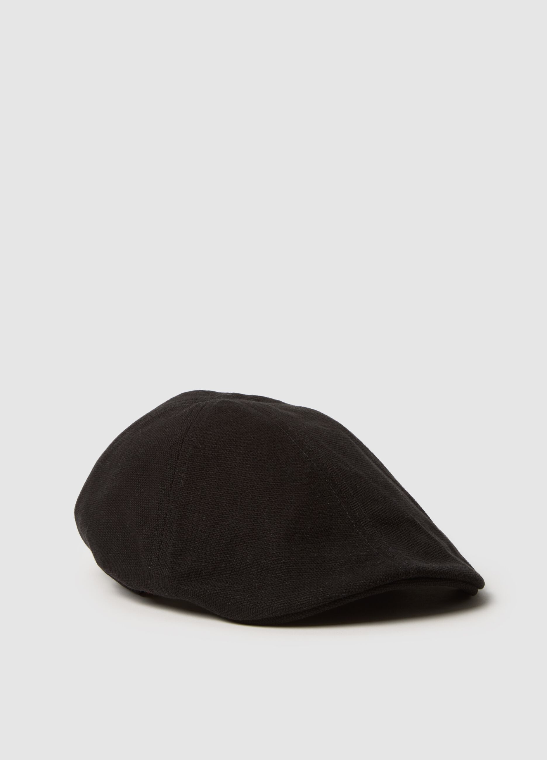 Black pure cotton flat cap