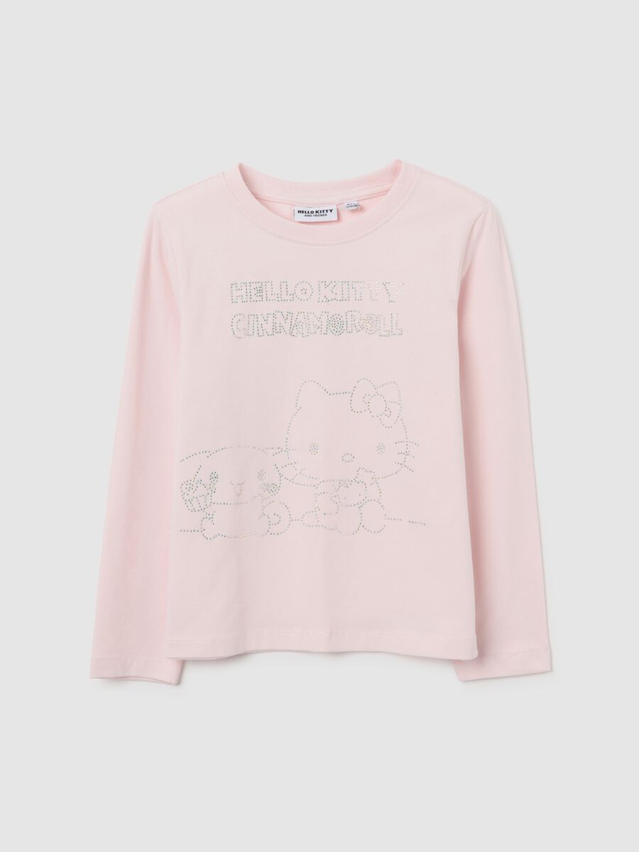 Maglietta da bambina in misto cotone rosa regular fit di Hello Kitty_0