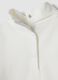 T-shirt bianca in cotone organico elasticizzato con colletto rialzato_3