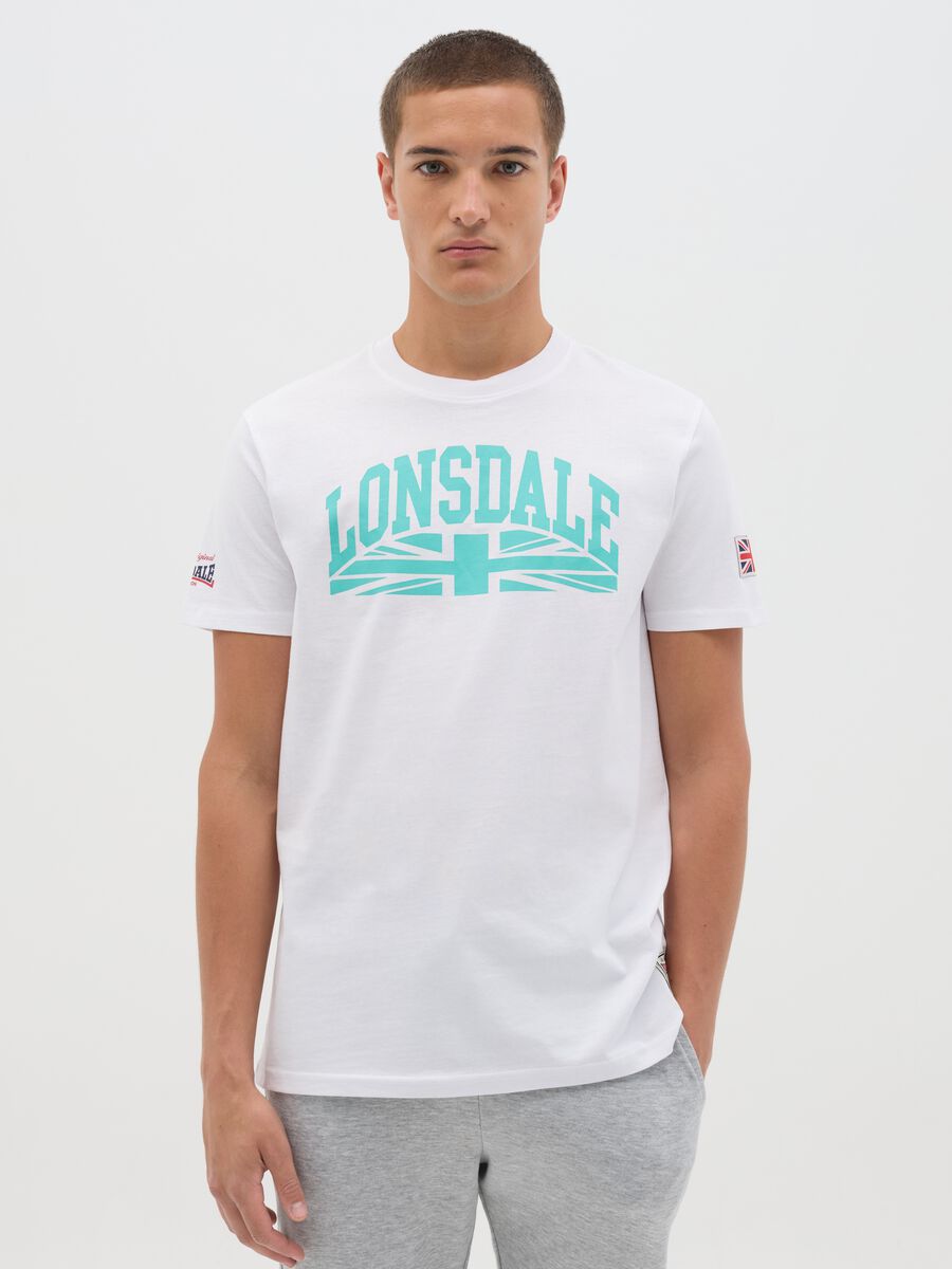 Lonsdale White Cotton Short Sleeve T-shirt_0